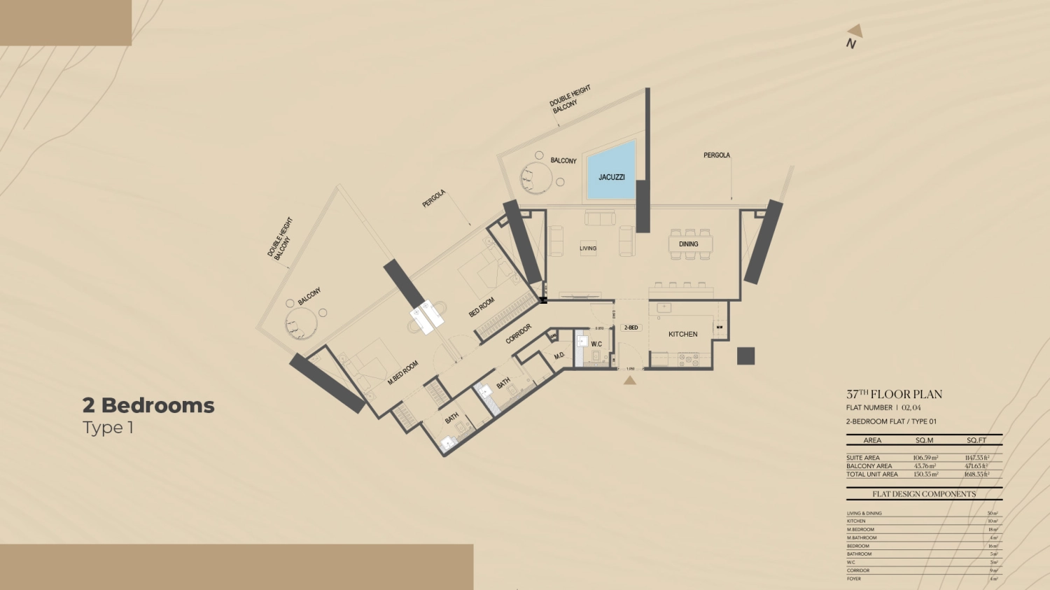 2 BR - Type B
